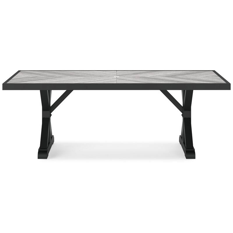 Signature Design by Ashley Beachcroft Porcelain/ Aluminum Outdoor Dining Table - 84.25" W x 42.25" D x 29.25" H