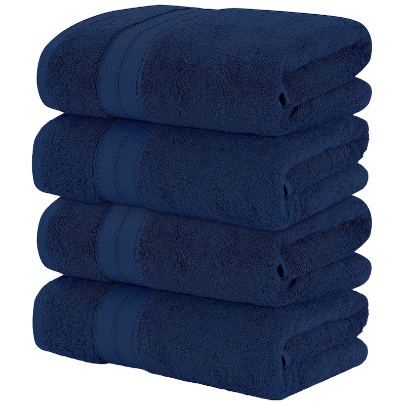 Modern Threads 4 Pack SpunLoft™ Bath Sheet - 35x66 - Navy