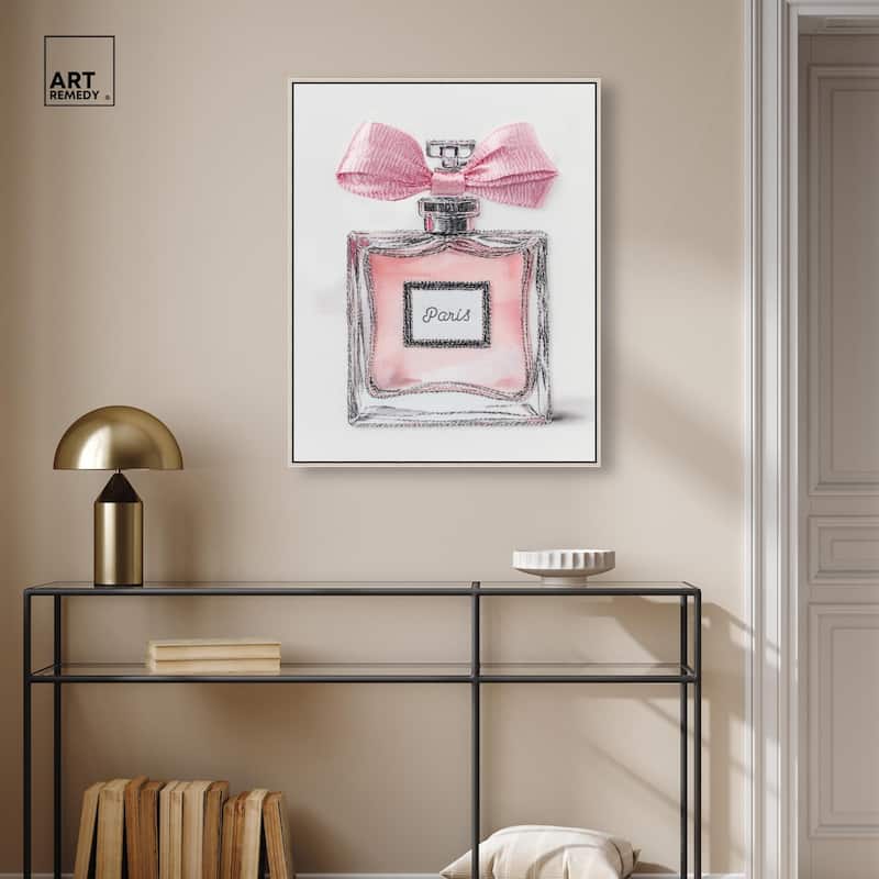 Simple Perfume Bow Canvas by Art Remedy