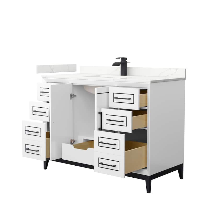 Marlena 48-inch Single Vanity, Quartz Top