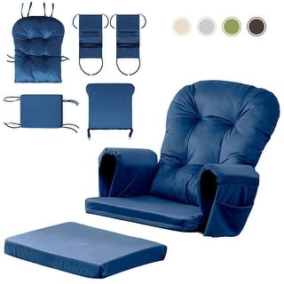 Glider Cushion Set Velvet Cotton Pads for Rocking Chair & Ottoman