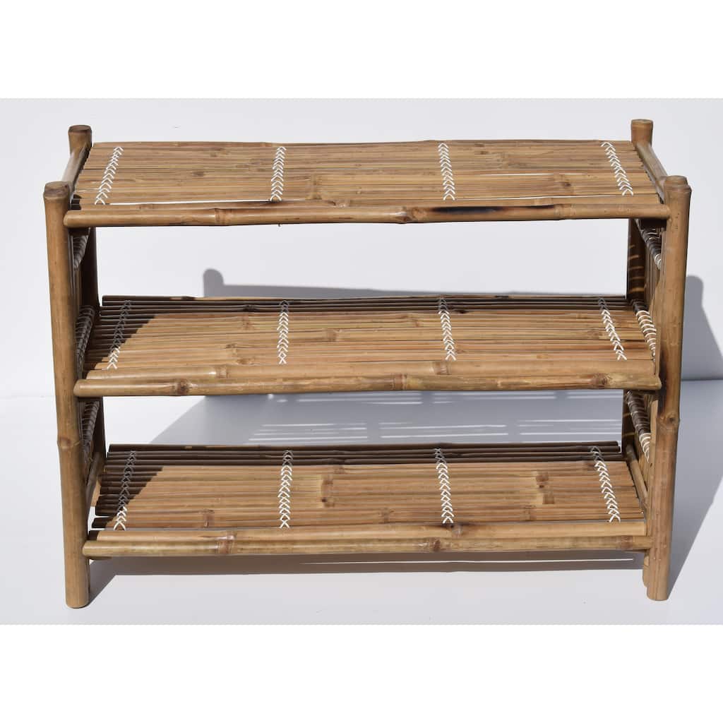 Handmade Bamboo 3 tier shelf rack