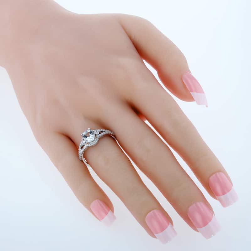 Sterling Silver 1 ct Aquamarine Birthstone Ring