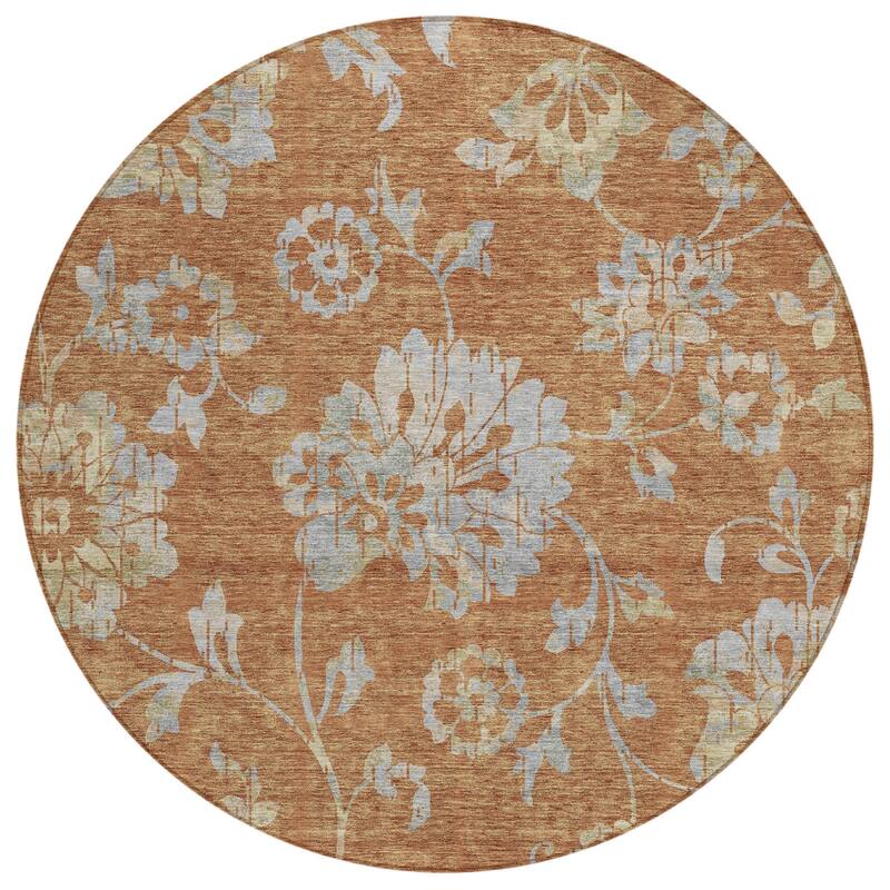 HomeRoots Floral Transitional Rectangle Outdoor Rug