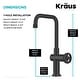 preview thumbnail 39 of 165, Kraus Urbix Industrial Solid Brass Kitchen Faucet