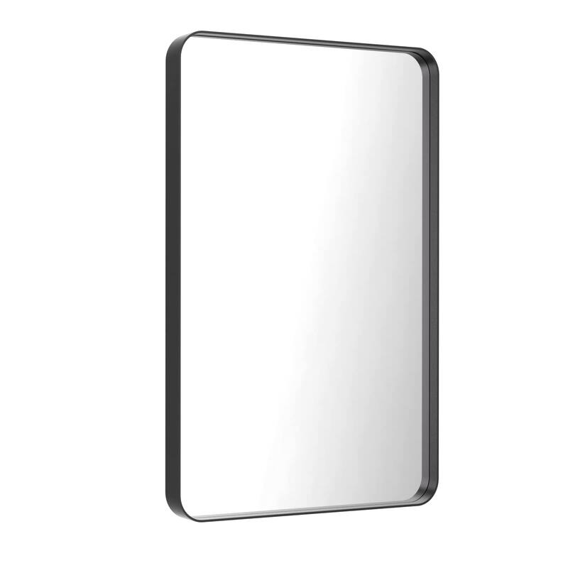 28x36 Inch Black Aluminium Frame Bathroom Mirror