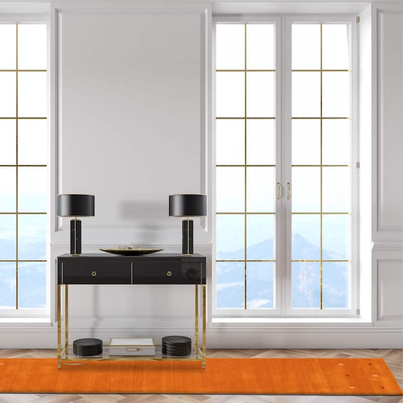 Kashkuli Gabbeh Orange Rug 2'8" x 13'0" - 2'8 x 13'0