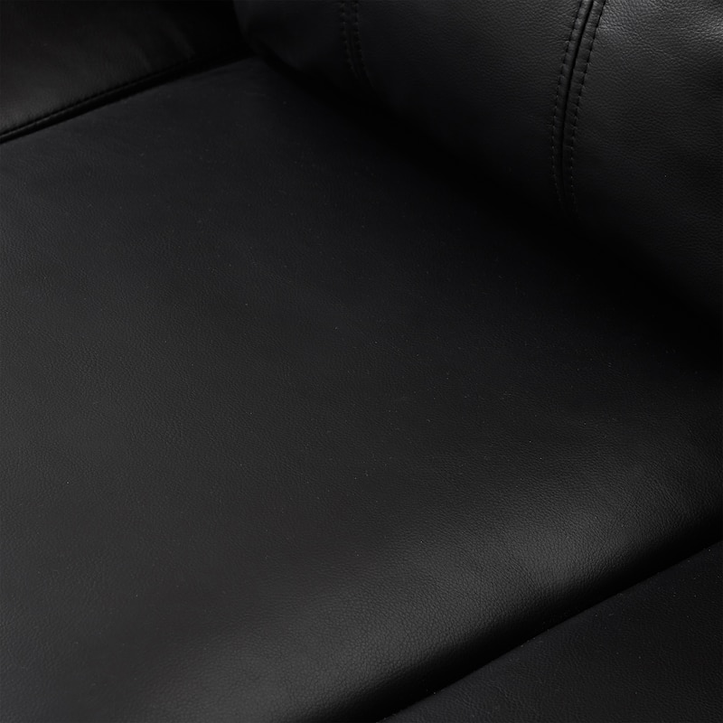 79" Three Seater Sofa Modern Design Faux Leather Couch,Storage,Big Armrest Sofa,Upholstered Breathable PU Leather Sofa