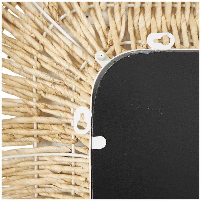 Jute Rope Handmade Woven Wall Mirror - Brown - Roche River Decor