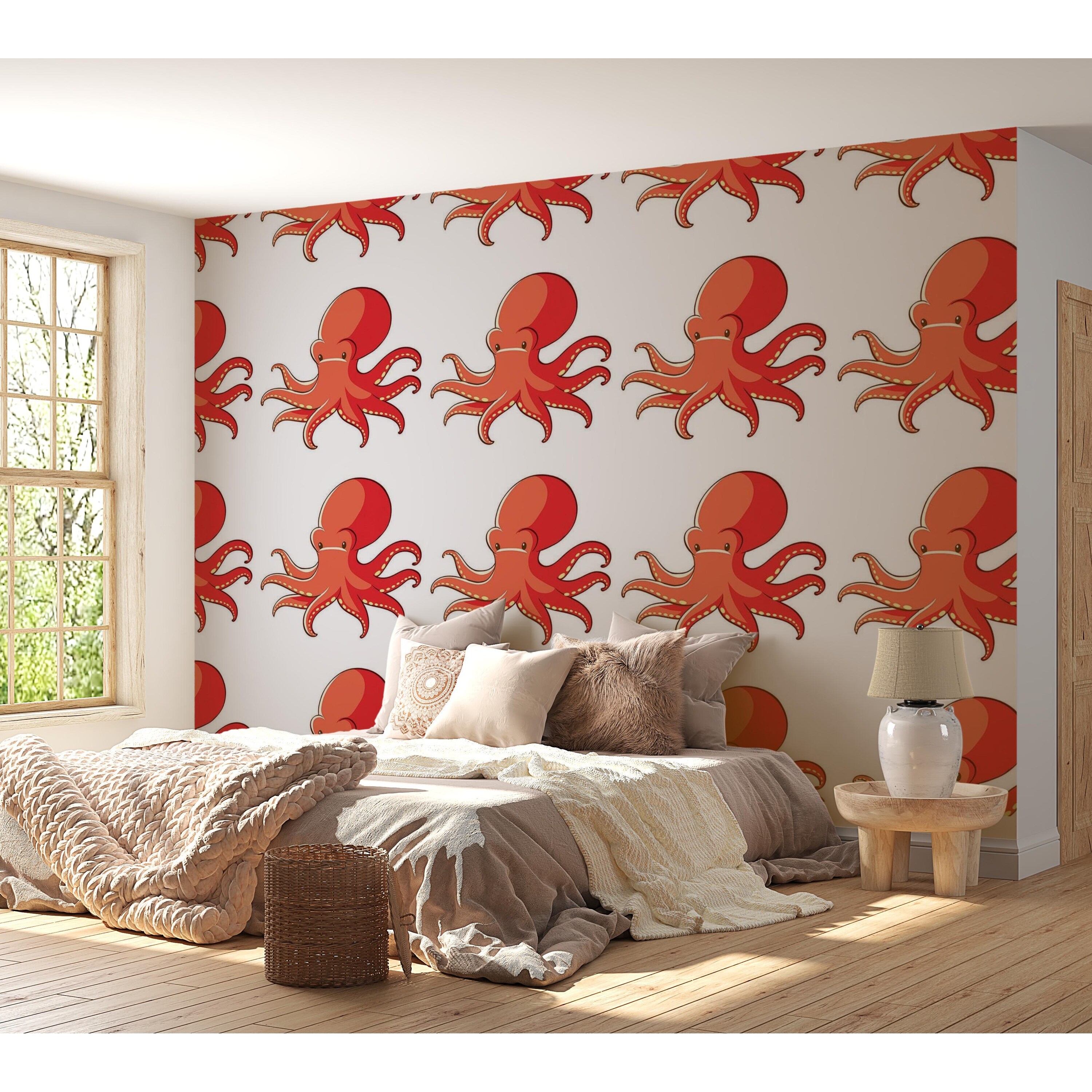 octopus mural wallpaper