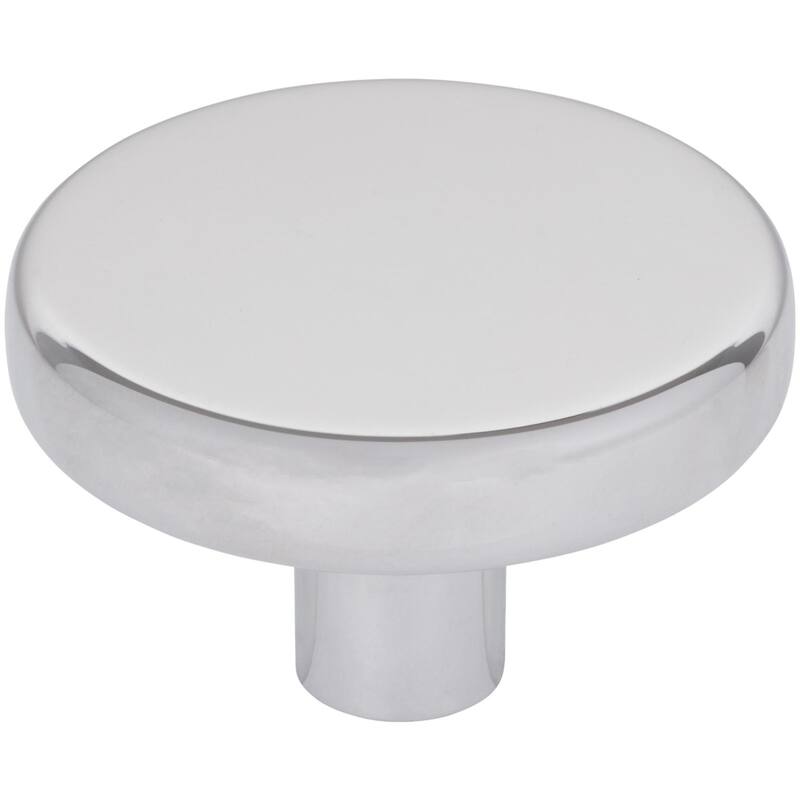 Elements 105L Gibson 1-5/8" Round Flat Disc Modern Mushroom Cabinet / - Polished Chrome