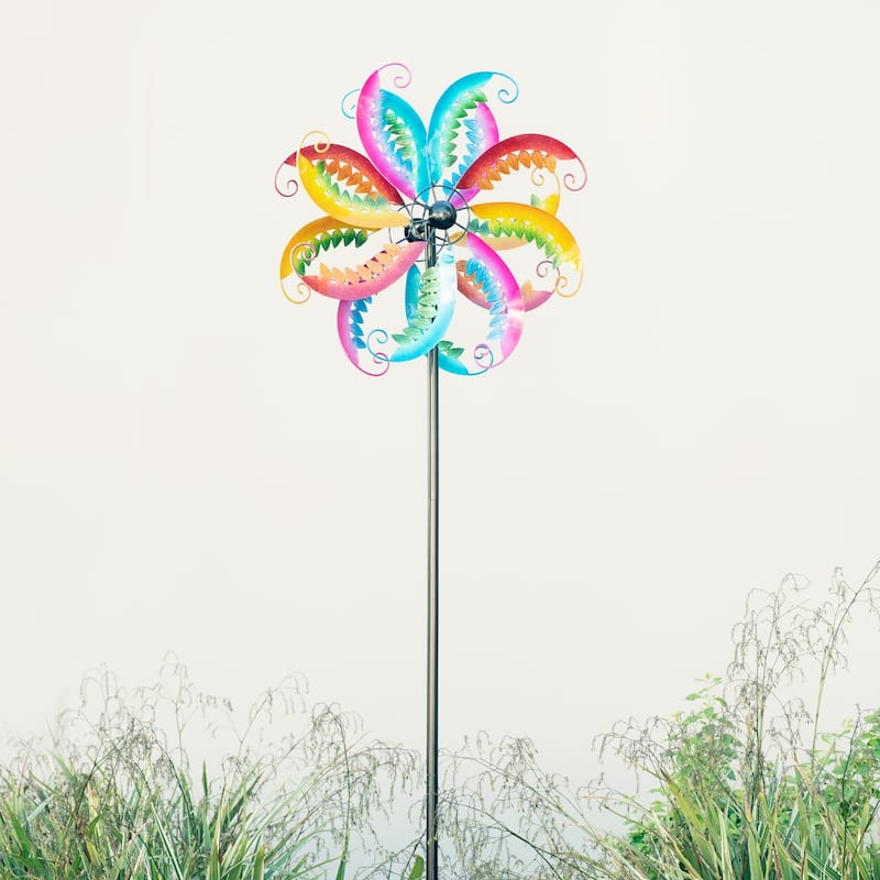 Alpine Corporation Outdoor Wind Spinner Stake Yard Decoration