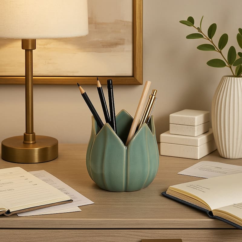 Ceramic Leaf Shaped Storage Bowl - 4"