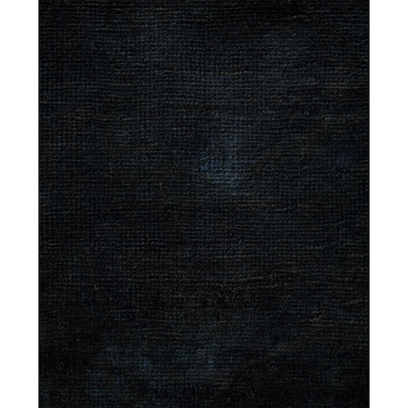 Overdyed One-of-a-Kind Hand-Knotted Area Rug - Black - 6' 3" x 8' 3"