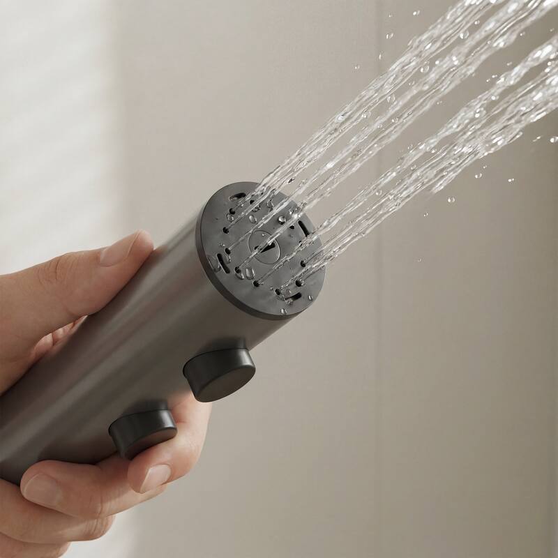 Shower System with LED Temperature Display, 4 Function Shower Panel Waterfall Tub Spout,Shower Faucet Set