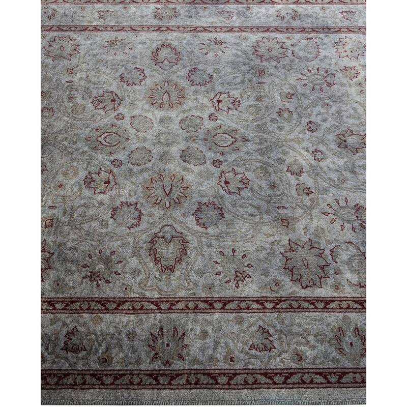 Overton Hand Knotted Wool Vintage Inspired Modern Contemporary Overdyed Gray Area Rug - 3' 1" x 5' 4"