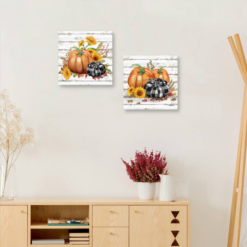 Rustic Fall I & Rustic Fall II by Paul Brent Canvas Art Prints