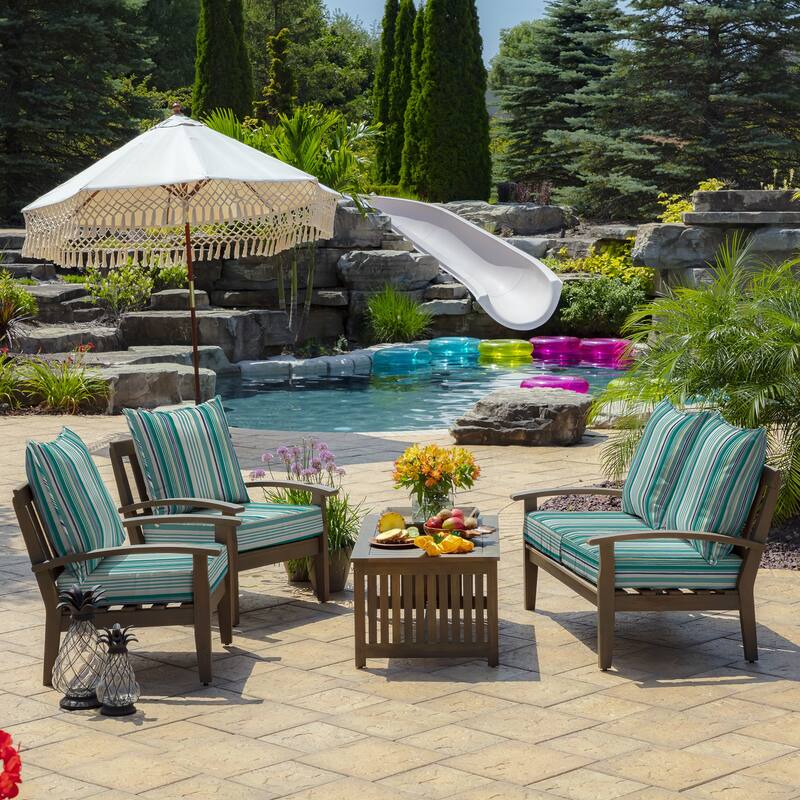 ARDEN Outdoor Foam Deep Seat Cushion Set, 24 in x 24 in