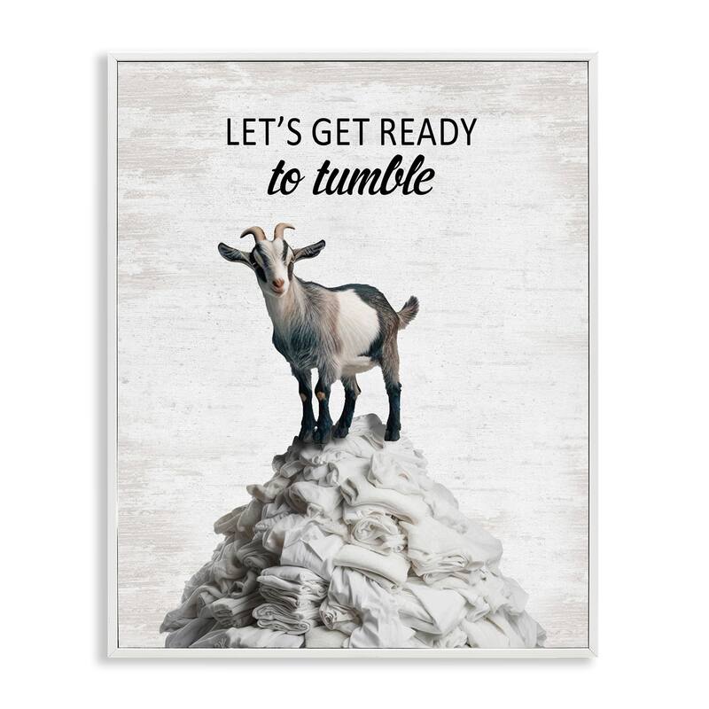 Stupell Ready To Tumble Laundry Framed Giclee Art Design By Lettered and Lined - 11 x 14 - White