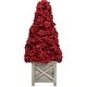 preview thumbnail 1 of 8, Red Berry Cone Potted Christmas Topiary 2 Foot