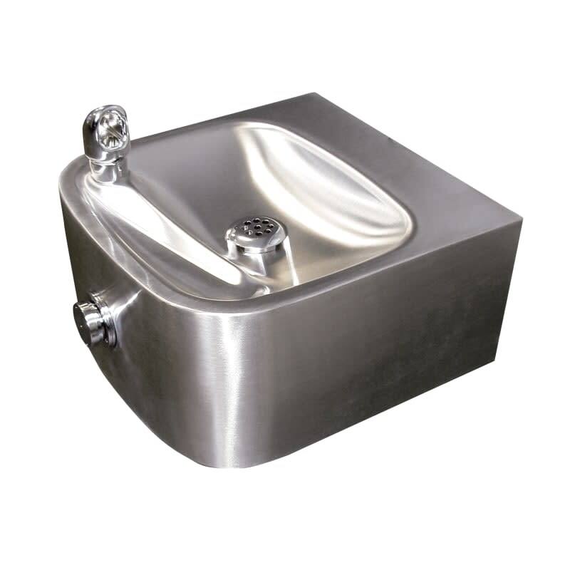 Haws Single bubbler, wall mounted, stainless steel drinking fountain