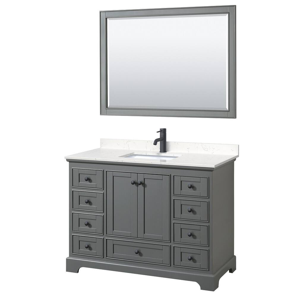 Wyndham Collection Deborah 48" Free Standing Single Basin Vanity Set