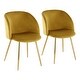 preview thumbnail 56 of 131, Silver Orchid Harding Upholstered Dining Chairs (Set of 2) - N/A Chartreuse/Gold