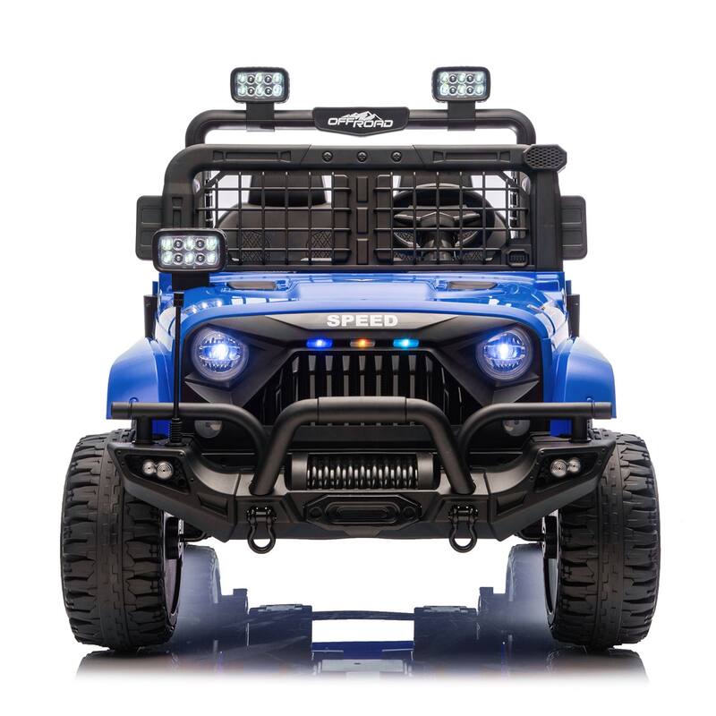 24V 2-seater Kids Ride On Electric Truck Car W/Parents Control, 2wd, Four-wheel Suspension, 8.66in Ground Clearance