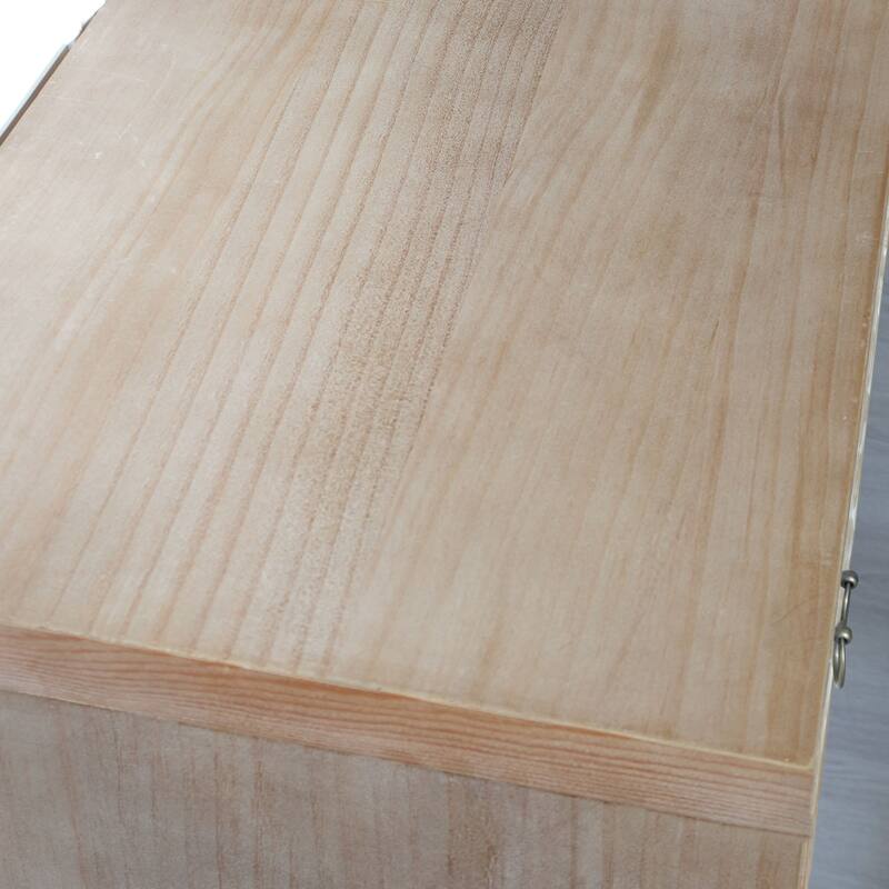 Rustic Carved Sideboard Buffet, Wood 4-Door Accent Cabinet, Storage Cabinet with Floral Hand-Carved Doors