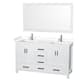 Option White / White Cultured Marble Top / Brushed Chrome