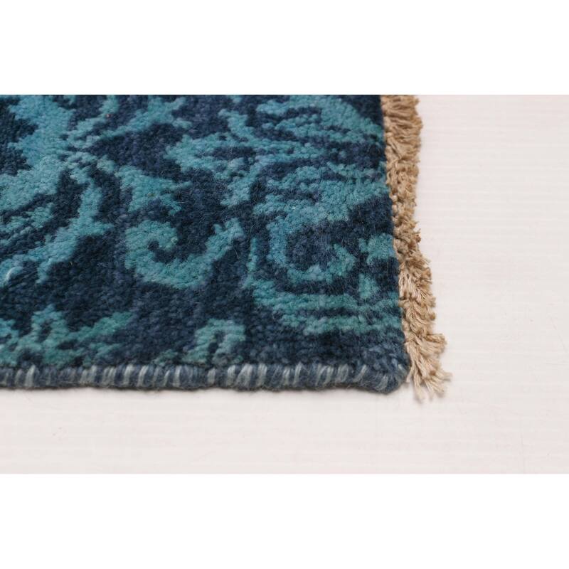 ECARPETGALLERY Hand-knotted Heritage Blue Wool Rug - 9'10 x 15'0