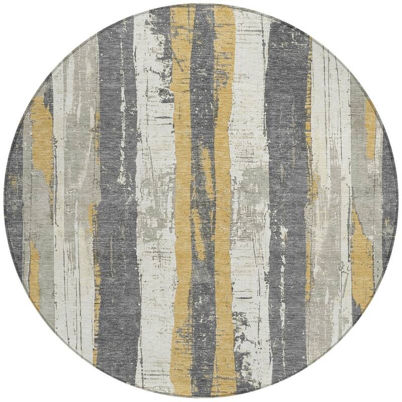 HomeRoots Striped Transitional Rectangle Outdoor Rug