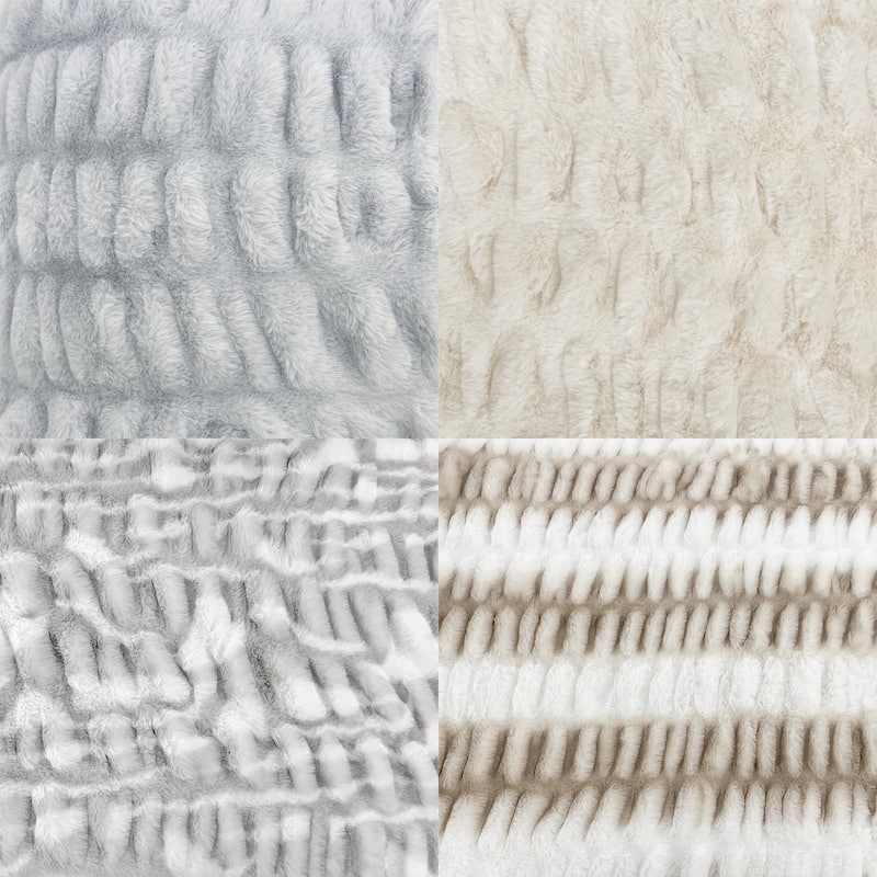 The Mood Ruched FauxFur Throw