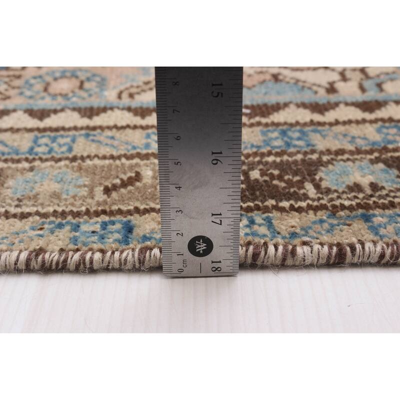 ECARPETGALLERY Hand-knotted Antalya Vintage Beige Wool Rug - 3'9 x 4'11