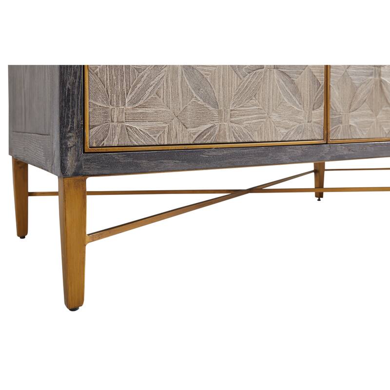 Aurora Reclaimed Oak Art Deco 71-inch Sideboard Buffet Server