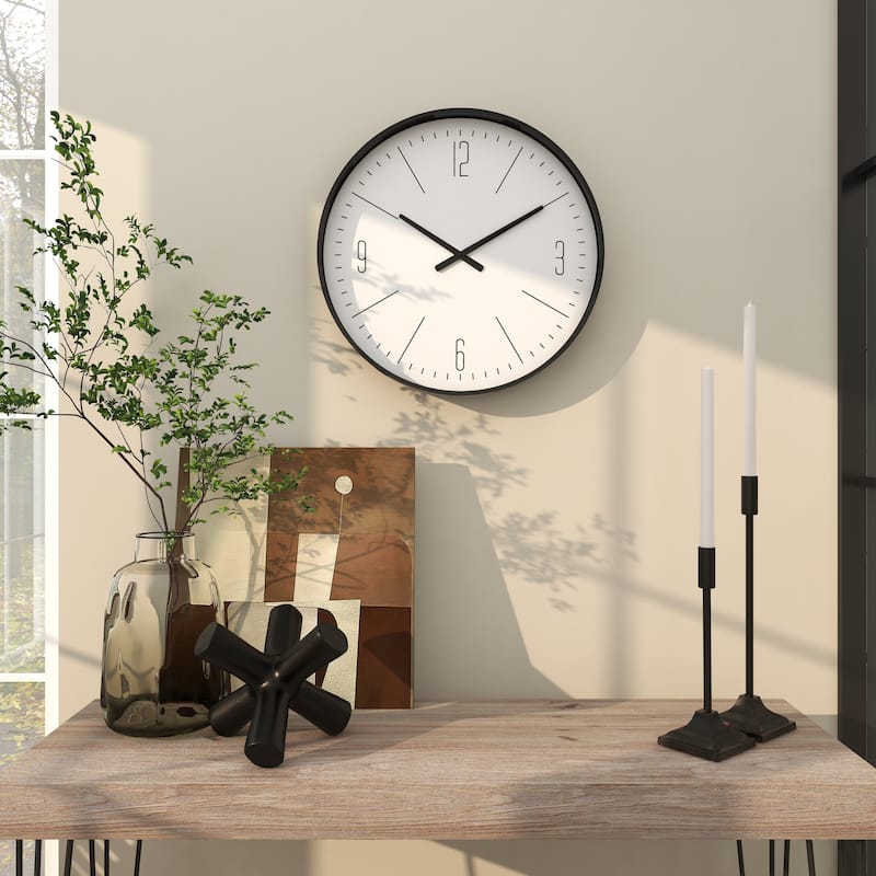 Glass Contemporary Wall Clock 20 x 20 x 2 - 20 x 2 x 20