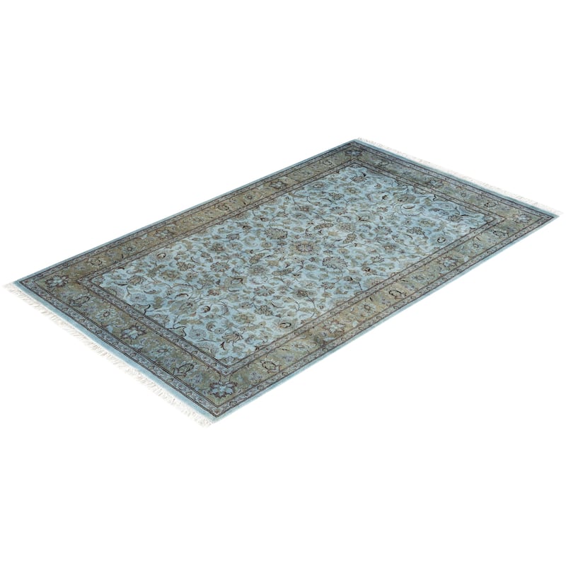 Overdyed, One-of-a-Kind Hand-Knotted Area Rug - Gray - 3' 2" x 5' 2"