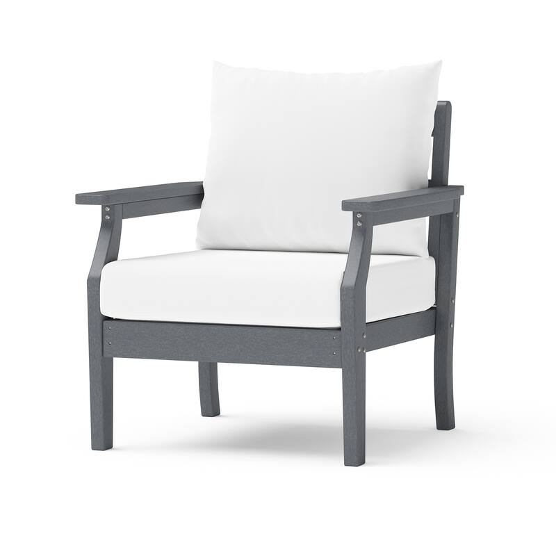 Kamas Outdoor Patio Club Chair - Charcoal Frame