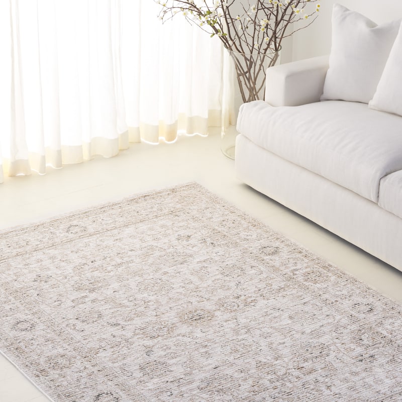 Lauren Ralph Lauren Flora Nozima Traditional Rug - Beige/Ivory Taupe - 5'3" x 7'6"