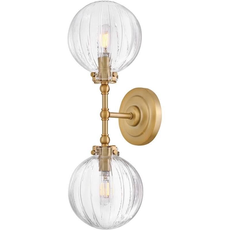 Hinkley Lighting 57412 Helene 2 Light 20" Tall Bathroom Sconce - Lacquered Brass