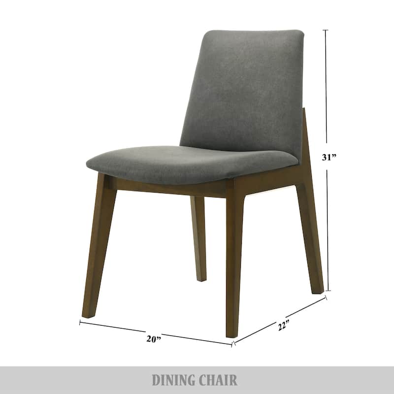 CraftPorch Mid-century Modern Upholstered Dining Chair and Wooden Bench (Set of 5)