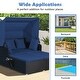 preview thumbnail 16 of 61, Outdoor Patio Daybed with Canopy and Foldable Side Trays - 65" x 60.5 x 58.5"
