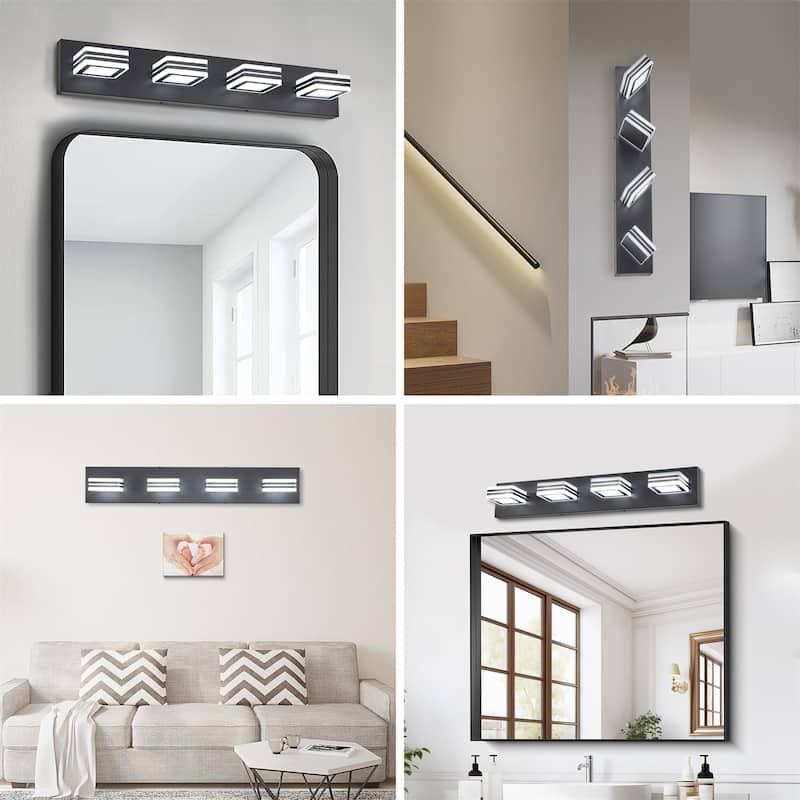 4-Lights Acrylic Bathroom Vanity Light