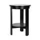 preview thumbnail 35 of 117, Kate and Laurel Foxford Round Wood Side Table 16x16x23 - Black