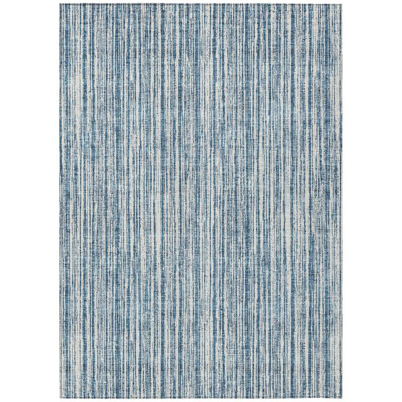 HomeRoots Striped Transitional Rectangle Outdoor Rug