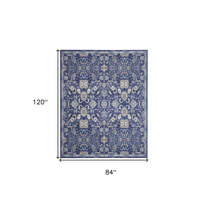 Luzi Power Loomed Floral Traditional Durable Area Rug By HomeRoots