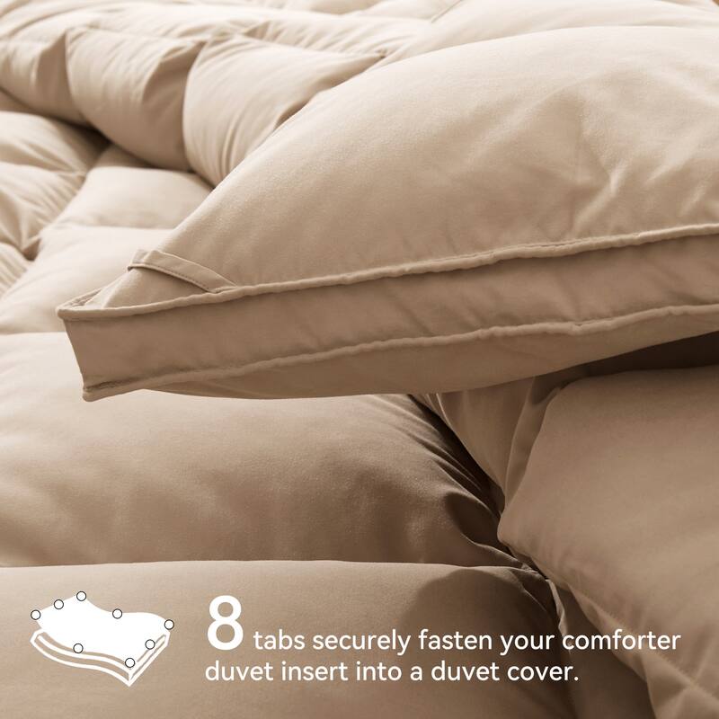 All Season Medium to Extra Warmth White Feather Down Comforter Duvet Insert