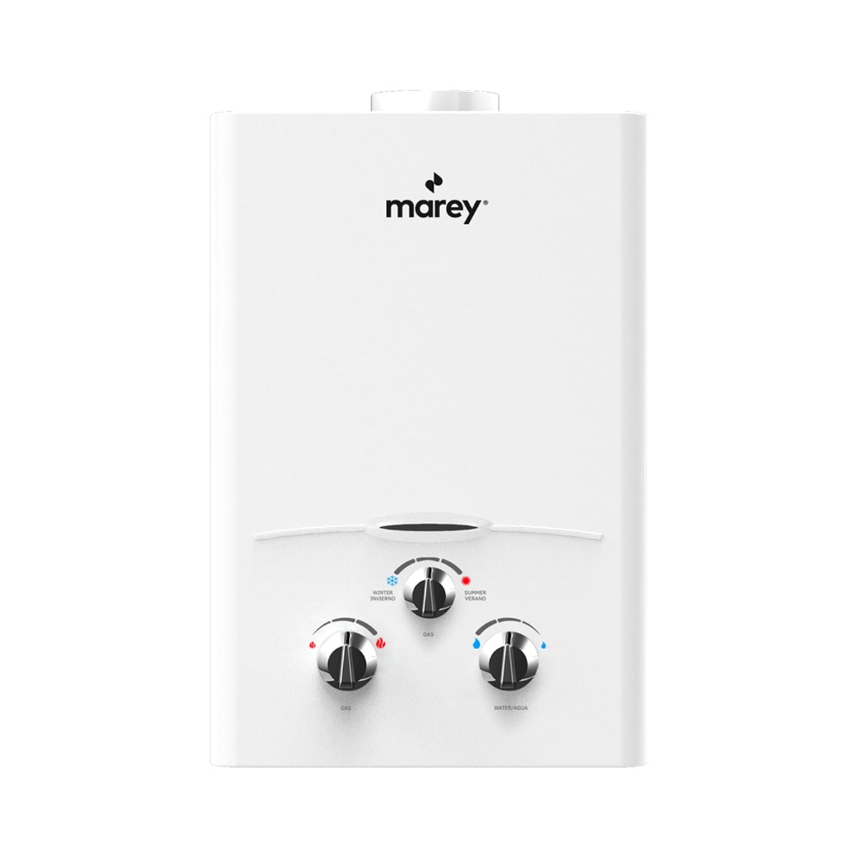 Marey 1.32 GPM 34,120 BTU NG Gas Flow activated Tankless Water Heater