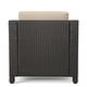 preview thumbnail 41 of 57, Puerta Outdoor 4-piece Wicker Chair Set with Square Firepit by Christopher Knight Home