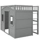preview thumbnail 3 of 22, Full Size House Loft Bed With Ladder-Gray